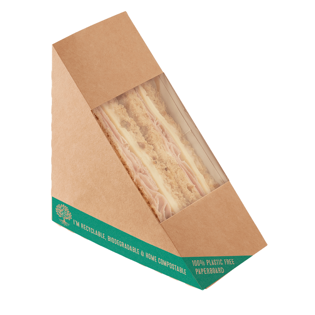 edenpak plastic free paperboard sandwich wedge