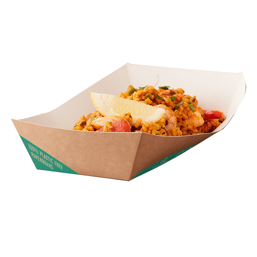plastic free paperboard open tray