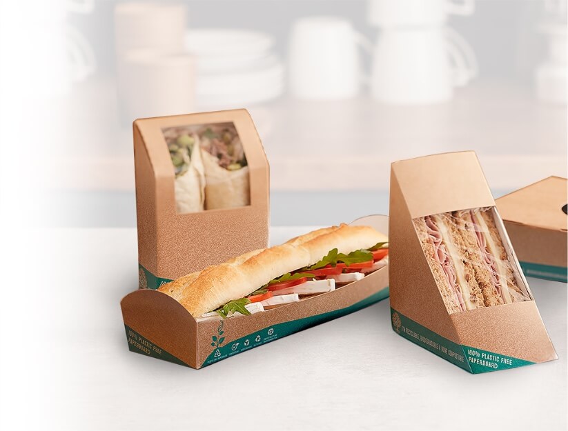 picture of sandwich in plastic free packaging